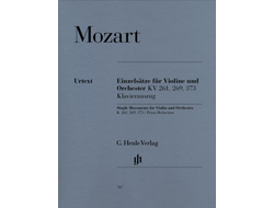 Mozart Single Movements for Violin and Orchestra K. 261, 269 and 373