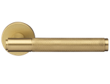 Дверные ручки Morelli Luxury BRIDGE R6 OSA, с усиленной розеткой, цвет - Матовое золото