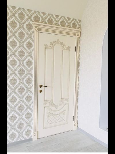 VFD. ALEXANDRIA 3D/ IVORY PC. АЛЕКСАНДРИЯ 3D/ СЛОНОВАЯ КОСТЬ--ПАТИНА КАПУЧИНО. ПОЛОТНО ОСТЕКЛЕННОЕ