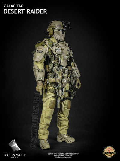 Коллекционная фигурка 1/6 Galac-Tac Desert Raider Scale action figure  - Green Wolf Gear