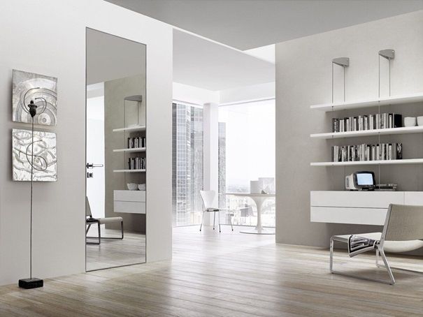 Зеркальные скрытые двери: стильный и функциональный вариант