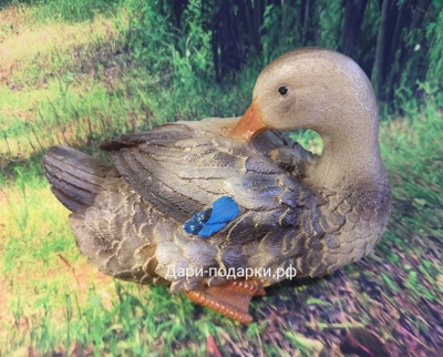 Утка - символ удачи!!!  13*20см   0,3кг   полистоун Россия 847//012684