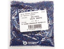 БИСЕР PRECIOSA 10/0 - 50г - 34070 НЕПРОЗРАЧНЫЙ РАДУЖНЫЙ СИНИЙ