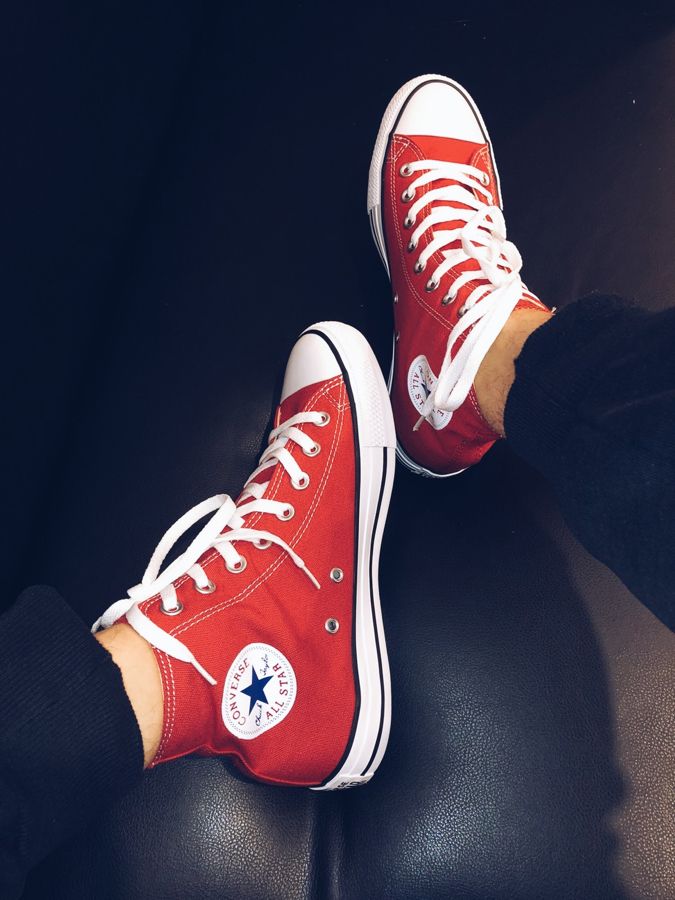 Купить Кеды Converse Красные высокие в Москве дешево