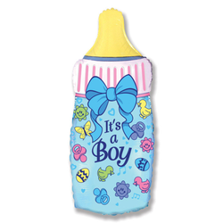 Воздушный шар фольгированный "Бутылочка мальчика"  (Испания) 78 см.