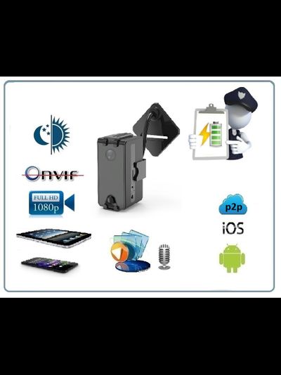 Комнатная беспроводная WiFi видеокамера на аккумуляторе с DVR с кронштейном, Full HD (до 90 дней)  (CamSC)