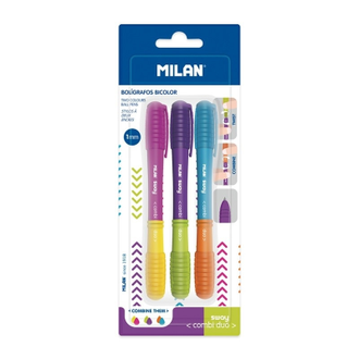 Ручка шариковая MILAN Sway Mix Cambio, 1,0мм,3шт/уп, 6цв.,европодв,BWM10398
