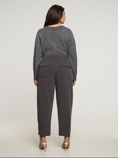 Брюки укороченные серого цвета