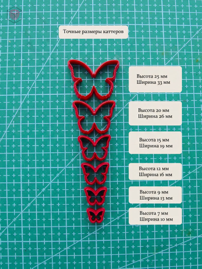 Набор мини каттеров "Бабочки №1"