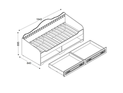 Кровать "Прованс" с ящиками