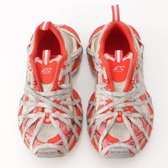 Balenciaga 3XL Extreme Lace Sneaker Worn-Out Orange Beige