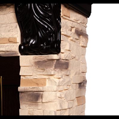 Угловой электрокамин Dublin Rock AO с очагом Fobos RC