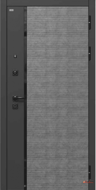 DORSTON Dark (Чёрный кварц+верона графит, муар чёрный/ ФЗ-7 белый матовый)	с зеркалом