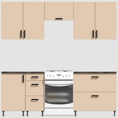 Кухня Эконом 1,8 метра (900х900) Цвет: Фон бежевый/Фон бежевый