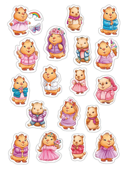 Наклейка "Капибары", 30х20