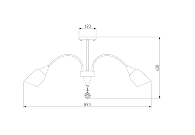 Люстра потолочная 8хЕ27 хром 680797