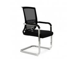 Кресло Barneo K-801 черная ткань, черная сетка, на полозьях купить в Севастополе