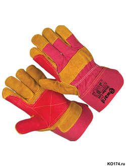 Перчатки спилковые комбинированные Docker Lux