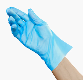 Перчатки из термопластичного эластомера Benovy 100 пар голубые