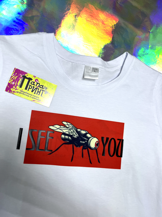 Футболка женская L "i see you"