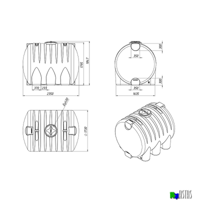 Емкость Экопром HR 5000 л New черная