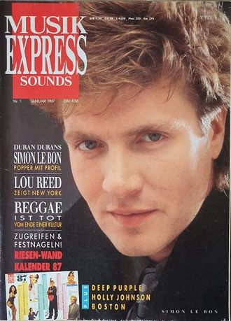 Musikexpress Sounds Magazine January 1987 Simon Le Bon Иностранные музыкальные журналы, Intpressshop