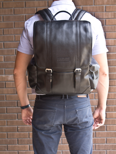 Кожаный рюкзак Montalbano black (арт. 3097-01)