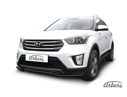 Защита переднего бампера d42 "Волна" Arbori черн. для HYUNDAI Creta 2016-нв ( AFZDAHCRET4WD01B )