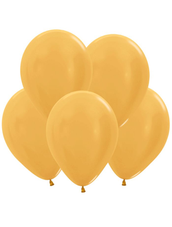 воздушный шар золотой 30 см. с гелием, купить краснодар