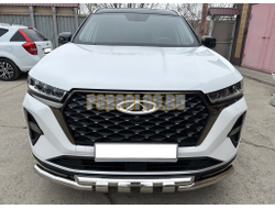 Защита переднего бампера G Папа Тюнинг d60/60 для Chery Tiggo 7 Pro Max 2024-