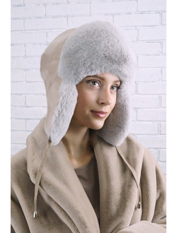 Ушанка "Гармония" цвет бежевый + бежевый