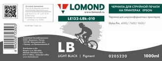 Чернила для широкоформатной печати Lomond LE132-LBk-010