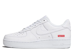 Кроссовки Nike Supreme x Air Force 1 Low Box Logo-White мужские CU9225-100