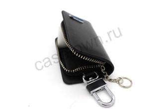 Черная кожаная ключница для всей ключей автомобиля Форд