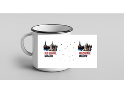 Кружка металлическая эмалированная Путин, Россия №30