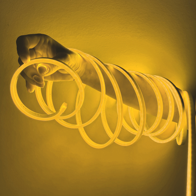 Гибкий светодиодный неон 2835 120LED/m 8x16мм 220V IP67 Yellow