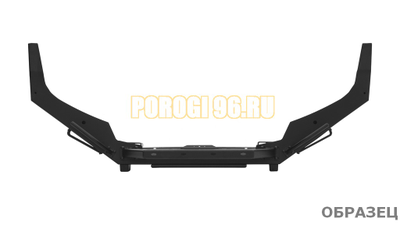 Передний силовой бампер без дуг серии Трофи на Nissan Patrol Y61 2004-2010 (02.008.11)