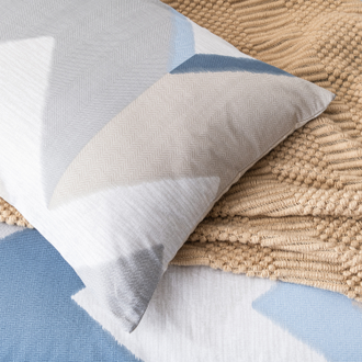 Комплект постельного белья из Сатина 100% хлопок цвет Зиг заг полосы ( Евро макси 220 х 240 см) C554