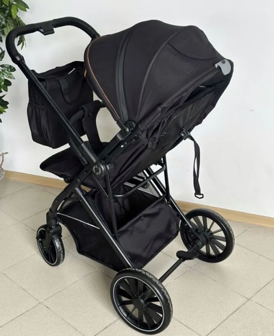 Детская коляска Luxmom H2 Черный (перекидная ручка)
