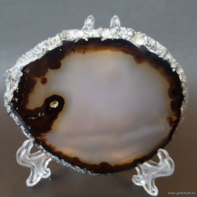 Агат — полированная пластина №5 80*65*4 мм