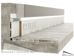 ПЛИНТУС СКРЫТОГО МОНТАЖА PRO DESIGN COMBO 603 - БЕЛЫЙ