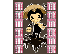 Календарь настенный Бенди и чернильная машина №9