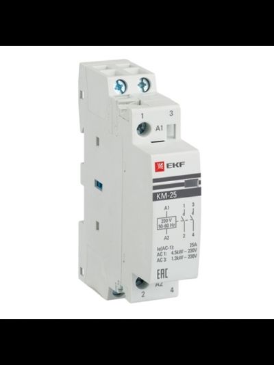 Контактор модульный КМ 25А 2NО (1 мод.) EKF PROxima