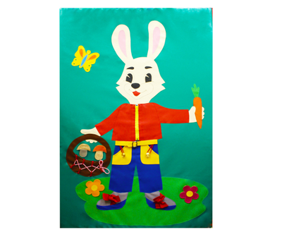 Мягкий элемент «Зайка»,дидактическое панно