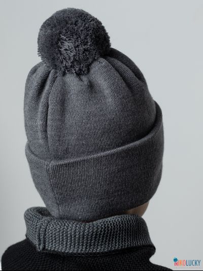Шапка  22101-02, цвет темно-серый р. 54