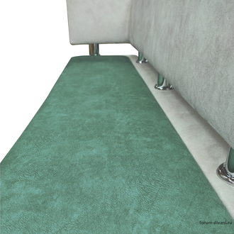 Кухонный ДИВАН "ФОРУМ-4" с боковой спинкой, Зеленый/Слоновая кость Левый