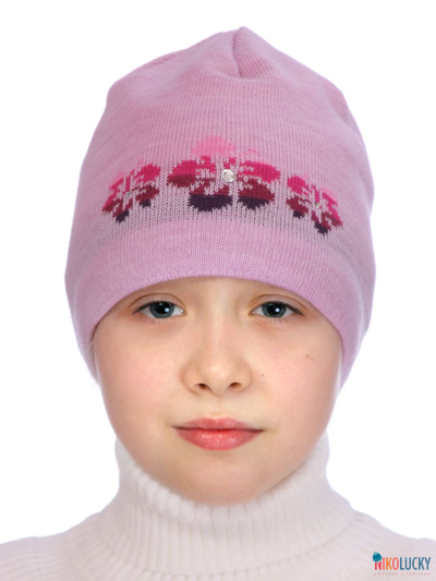 Шапка  21201-03, цвет сиреневый р. 54-56