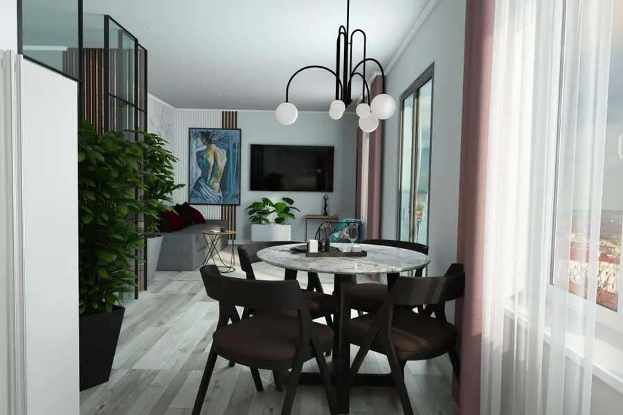 Мрия.  Кухня-гостиная