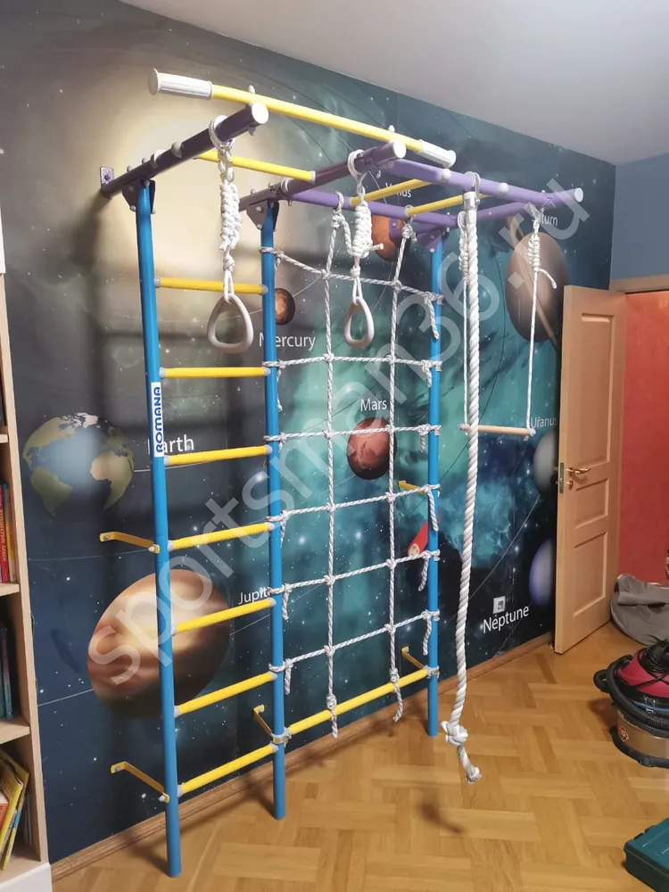 Шведская стенка Romana S7, цвет сиренево-голубой