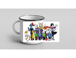 Кружка металлическая эмалированная Андертейл, Undertale №17